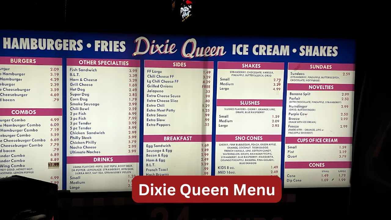 Dixie Queen Menu