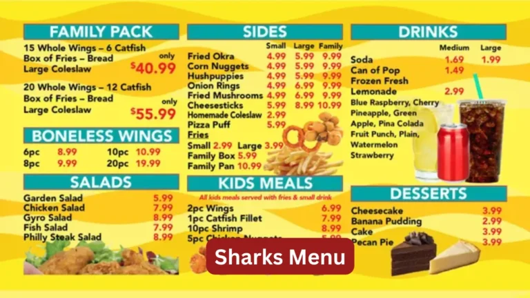 Sharks Menu