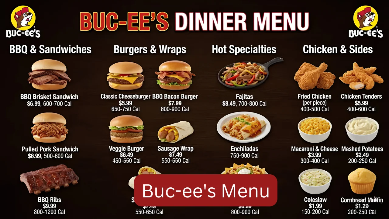 Buc-ees Menu