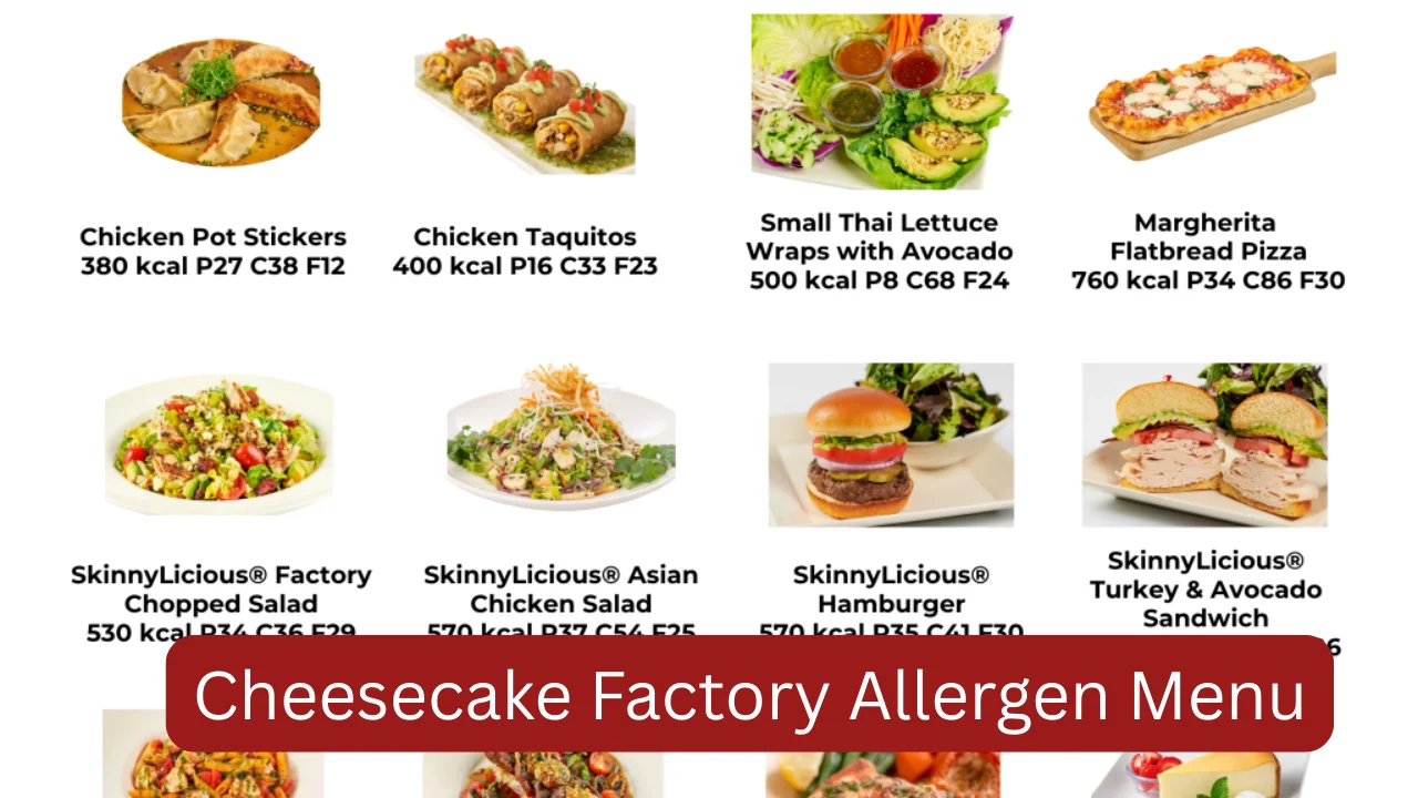 Cheesecake Factory Allergen Menu
