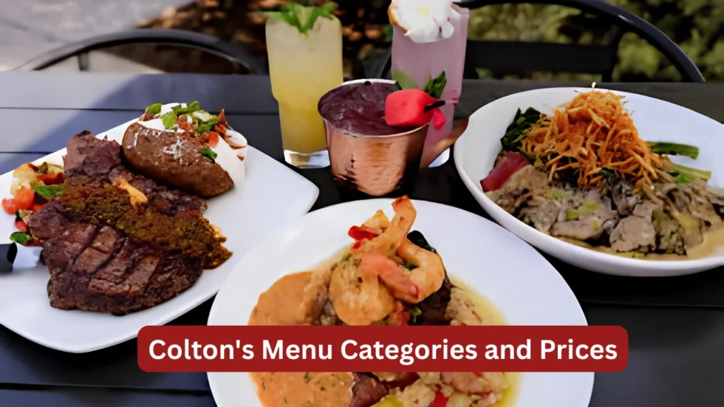 Colton's Menu Categories and Prices