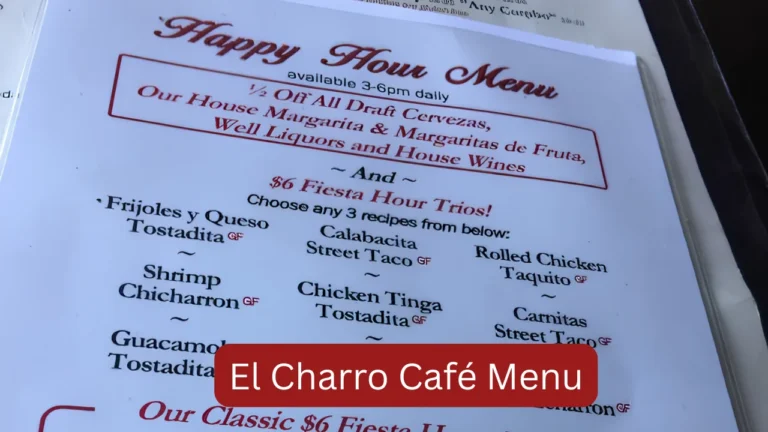 El Charro Café Menu