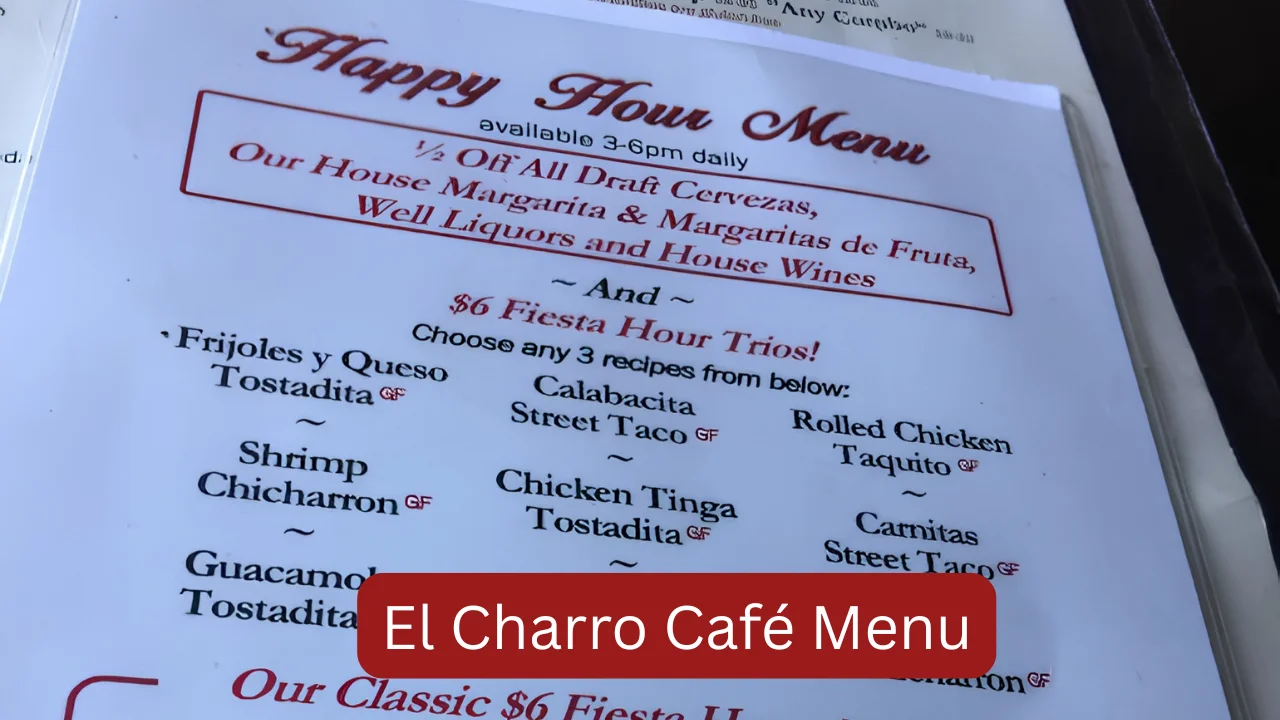 El Charro Café Menu