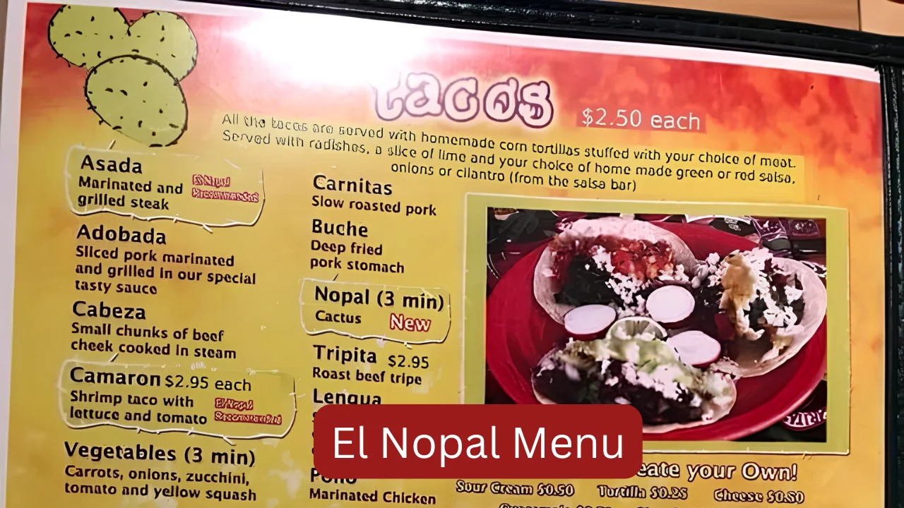 El Nopal Menu