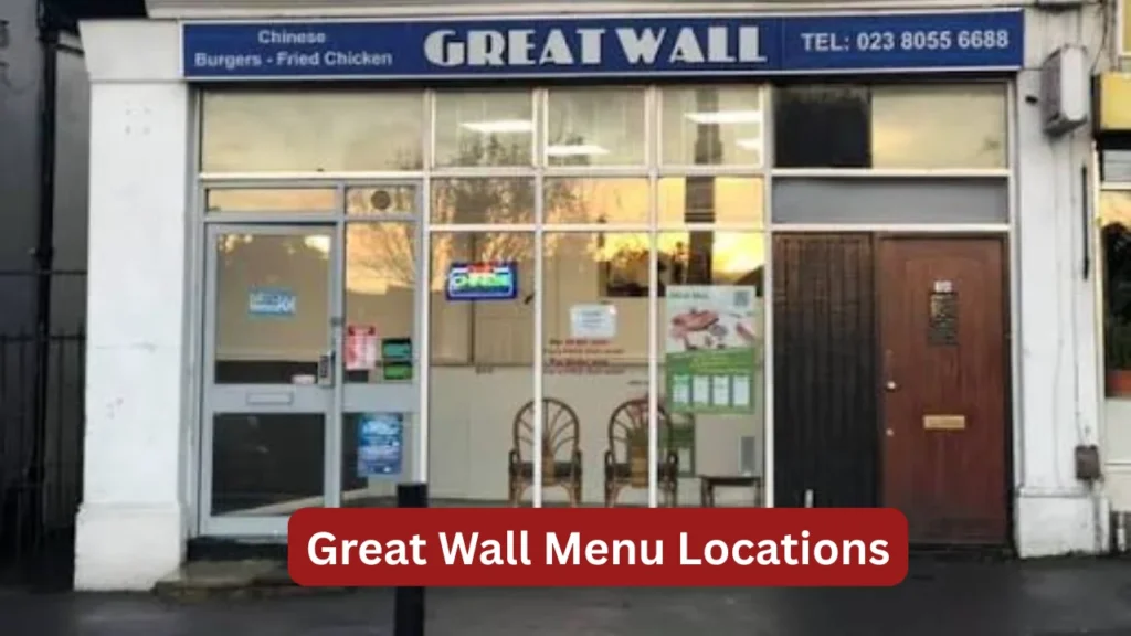 Great Wall Menu Locations