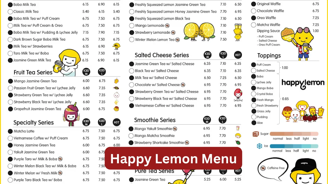 Happy Lemon Menu