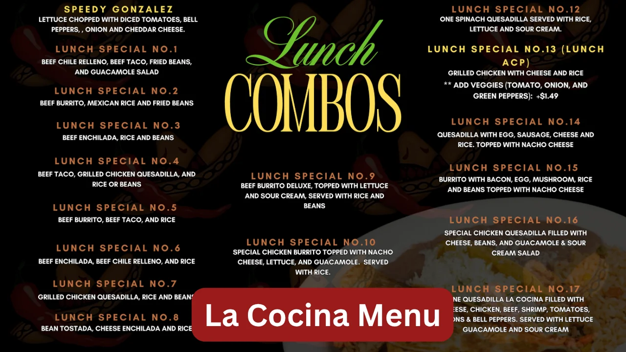 La Cocina Menu