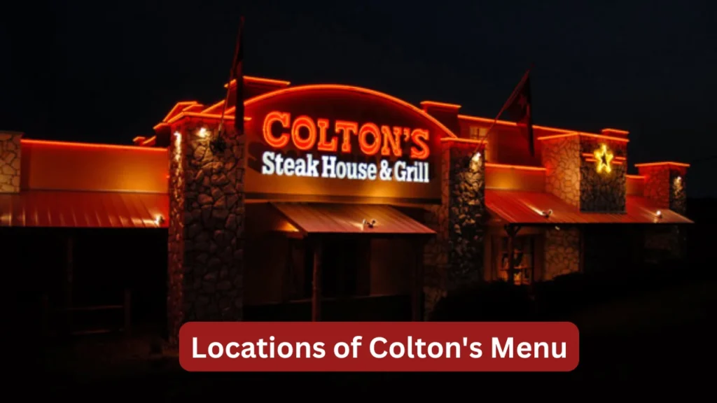 Locations of Colton's Menu