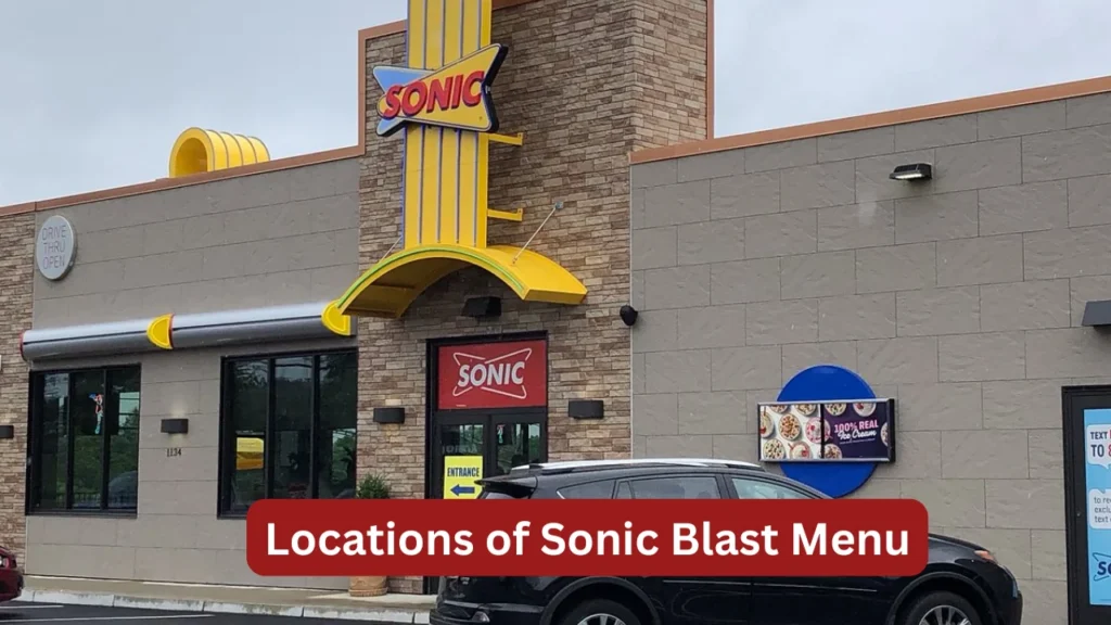 Locations of Sonic Blast Menu