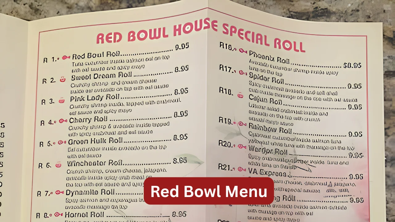 Red Bowl Menu