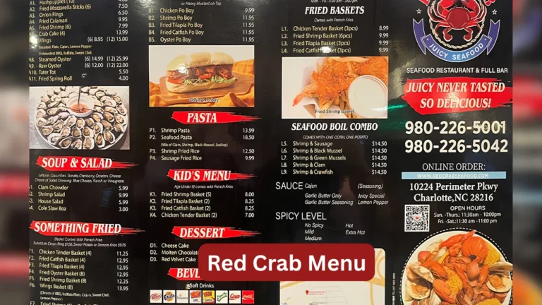 Red Crab Menu