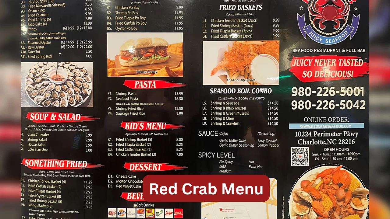 Red Crab Menu