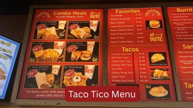 Taco Tico Menu