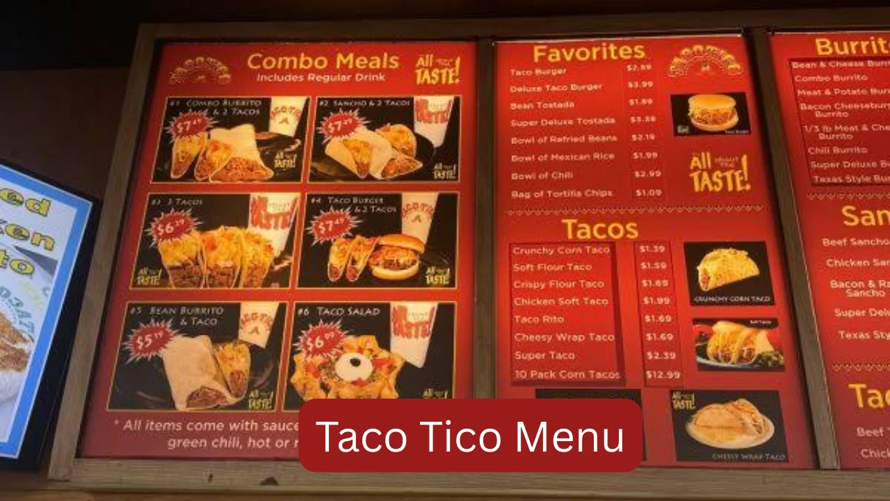 Taco Tico Menu