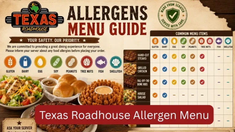 Texas Roadhouse Allergen Menu