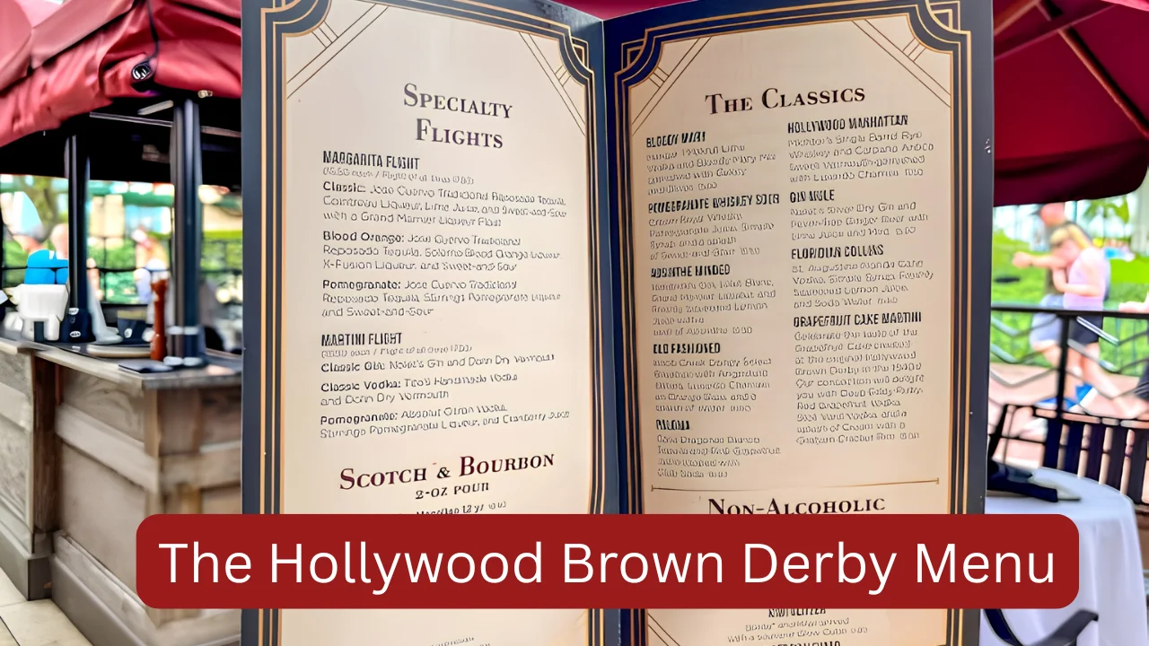 The Hollywood Brown Derby Menu