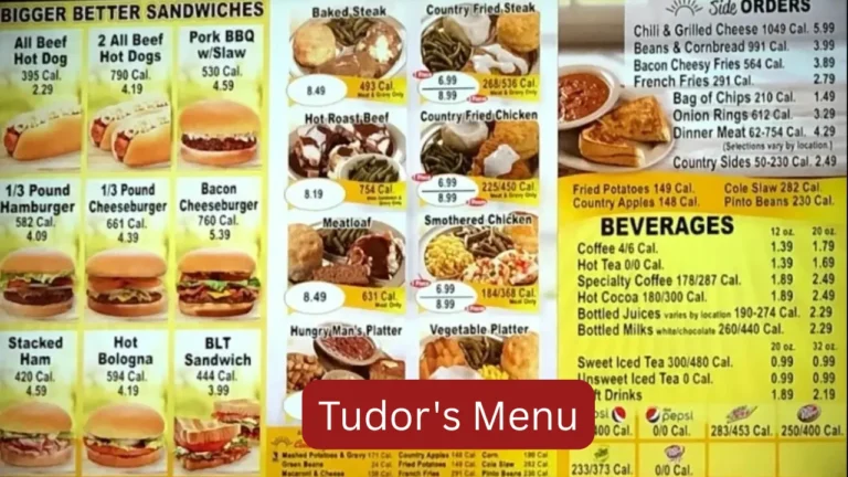 Tudors Menu