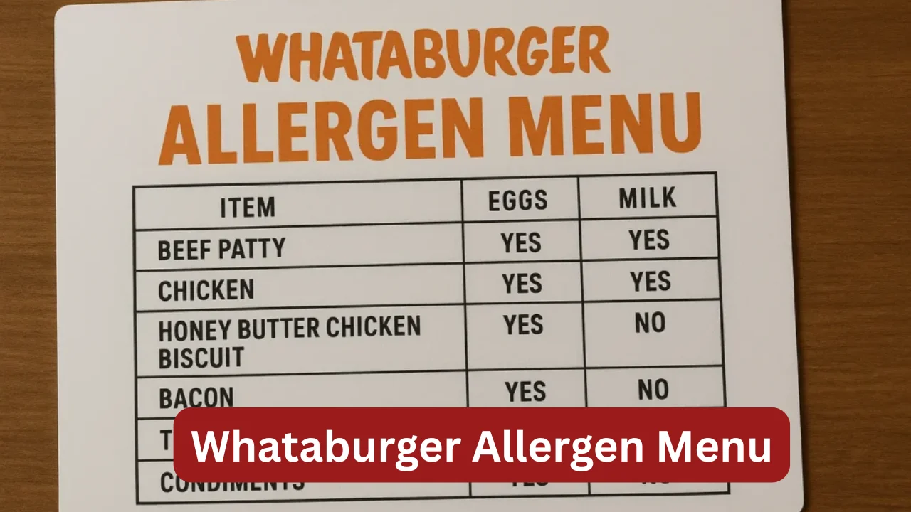 Whataburger Allergen Menu