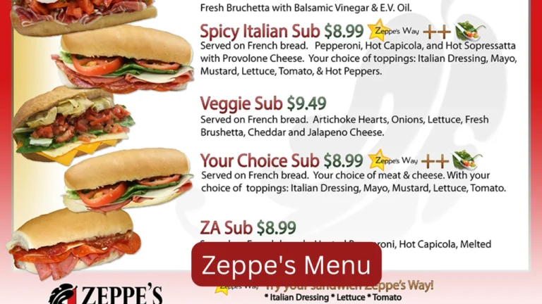 Zeppes Menu
