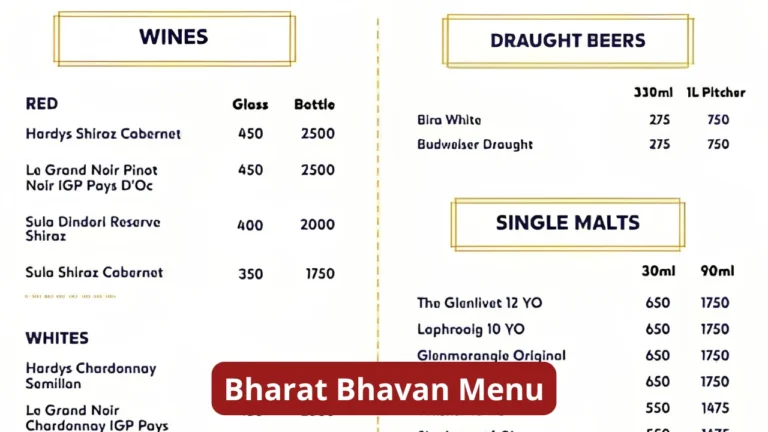 Bharat Bhavan Menu