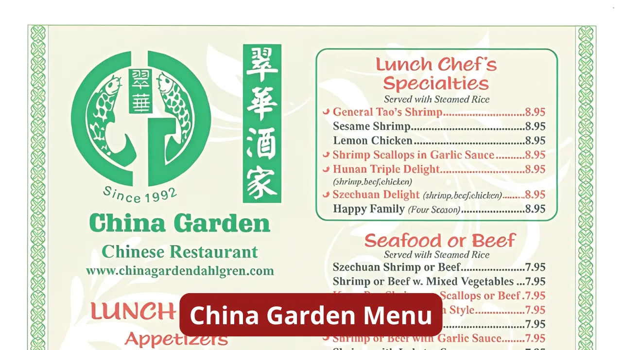 China Garden Menu