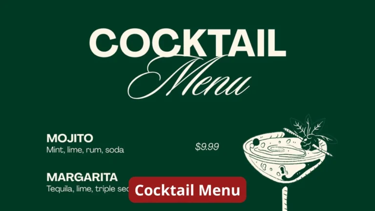 Cocktail Menu
