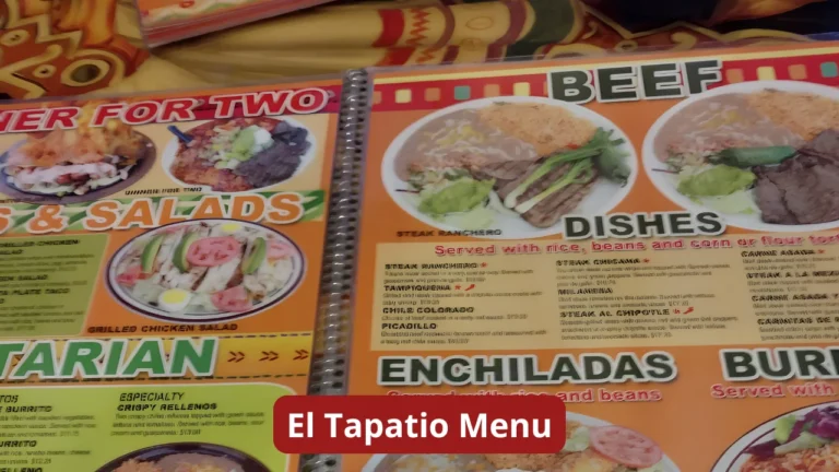 El Tapatio Menu