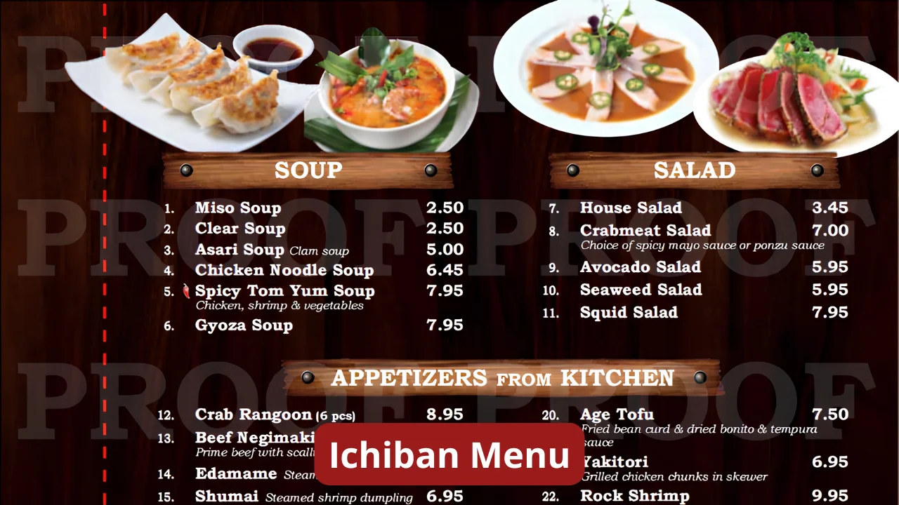 Ichiban Menu