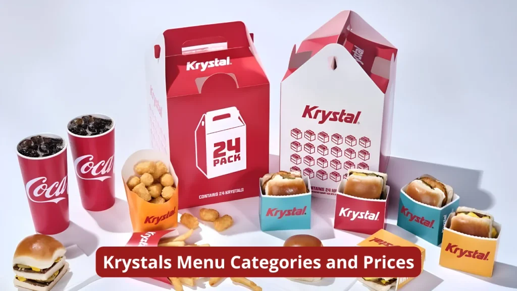 Krystals Menu Categories and Prices