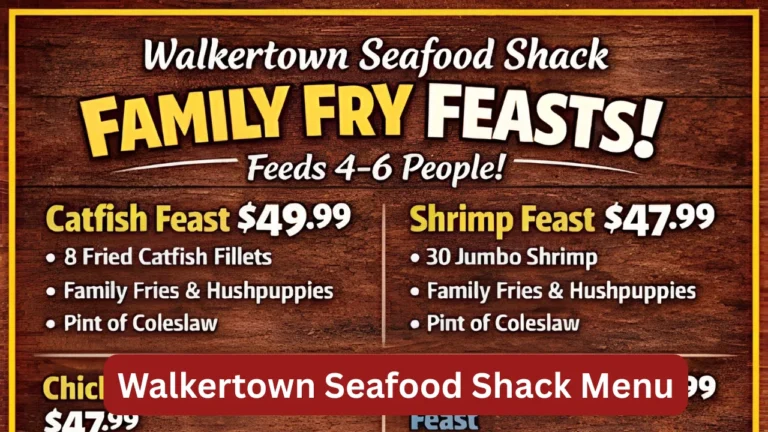 Walkertown Seafood Shack Menu