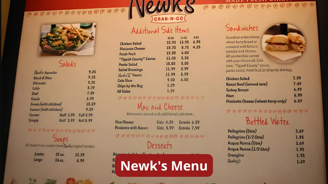 Newk Menu