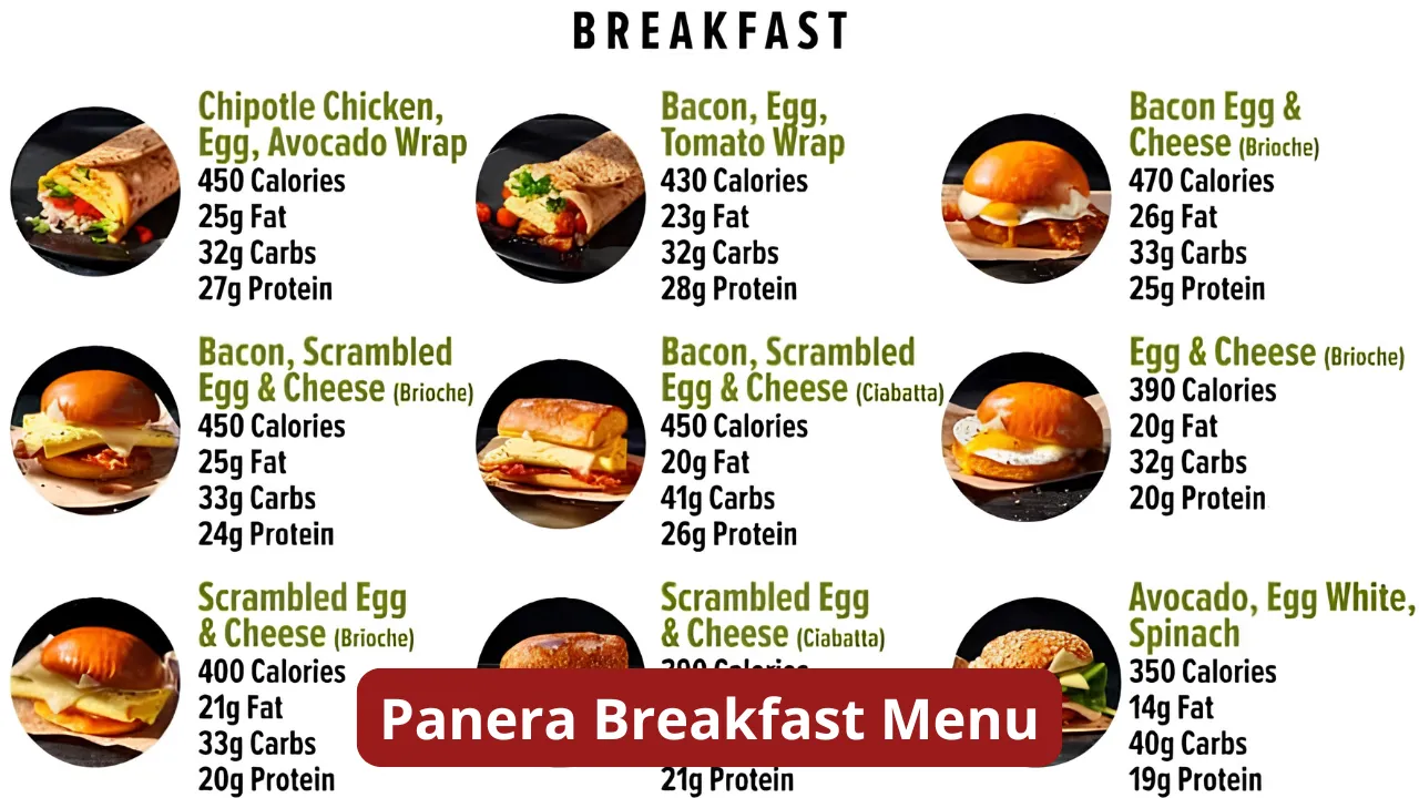 Panera Breakfast Menu