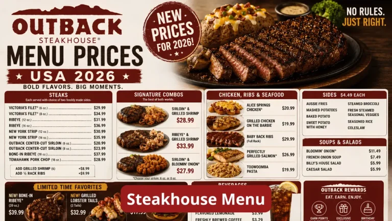 Steakhouse Menu