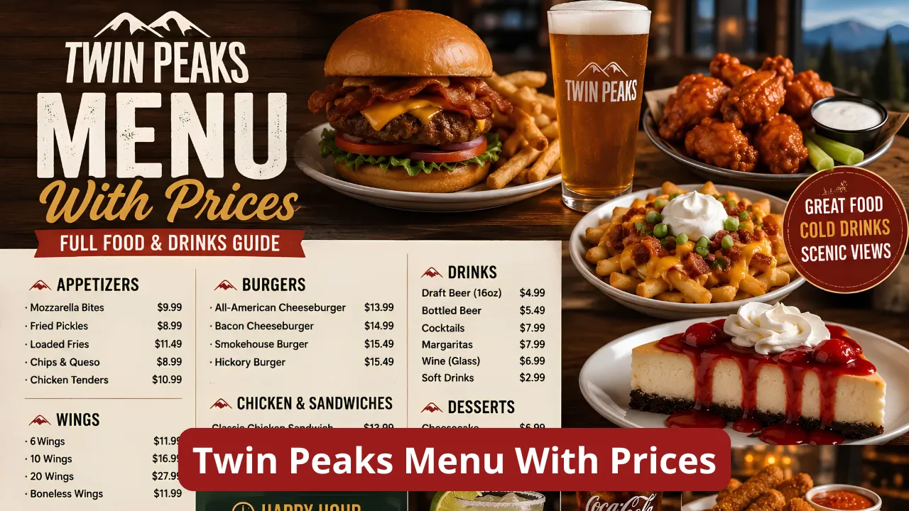 Twin Peaks Menu With Prices